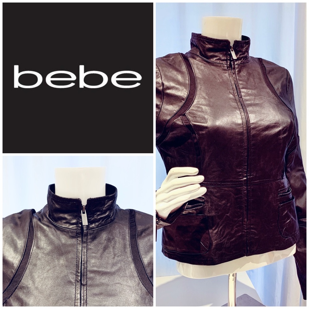 Bebe Leather Moto Jacket